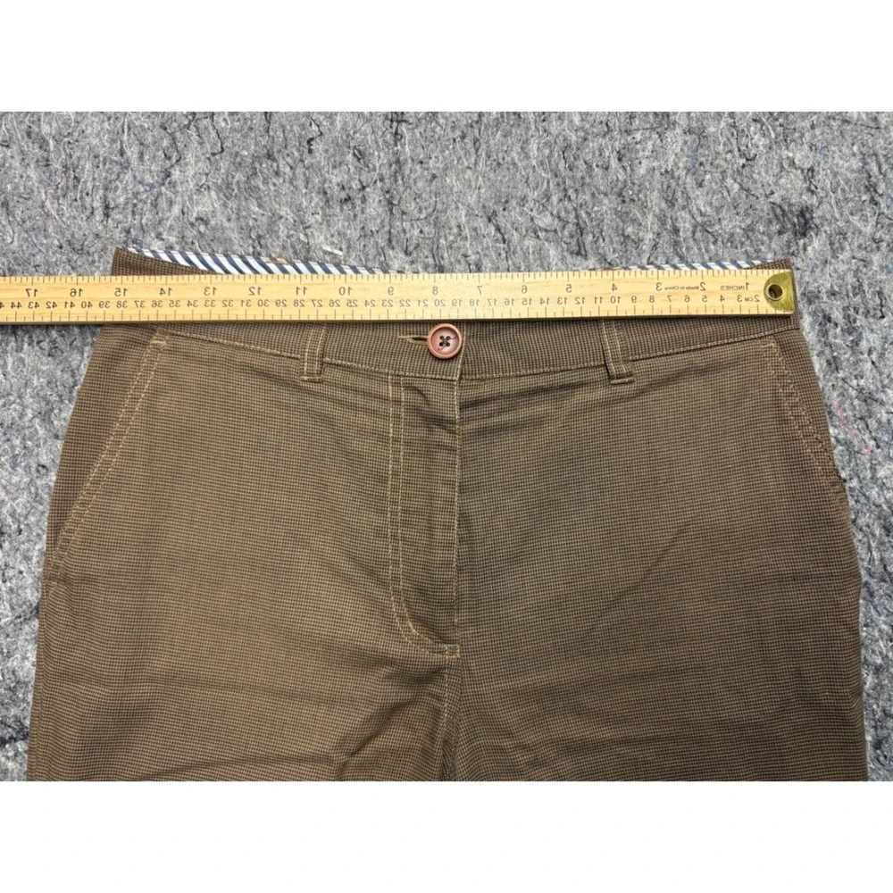 Brooklyn Industries Mens Brown Micro Check Chino Pants Size 30 Straight Leg